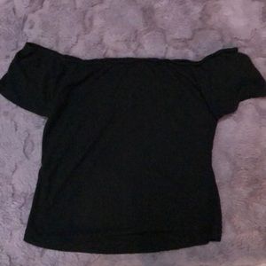 Black Off the shoulder crop top